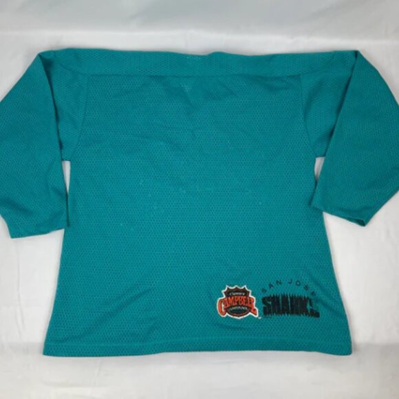 VINTAGE SAN JOSE SHARKS BLANK NHL JERSEY BY RAVENS MEDIUM - Picture 2 of 5